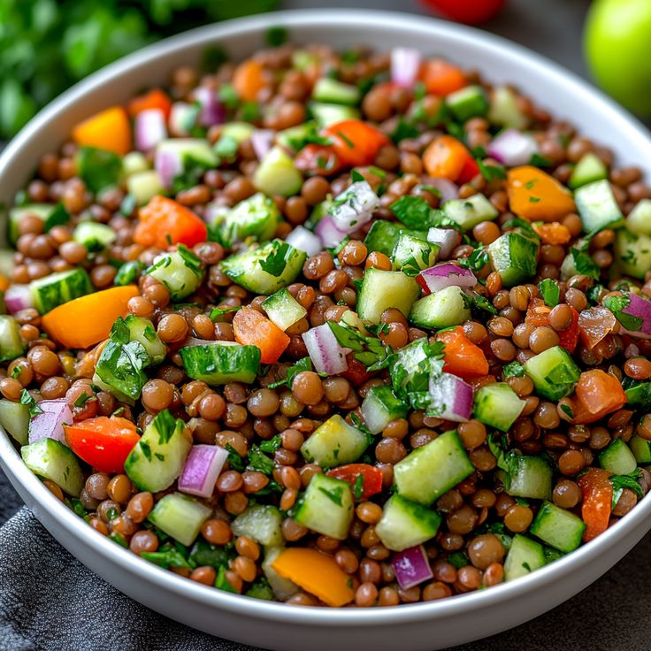 Ensalada de lentejas: un plato saciante y fresco